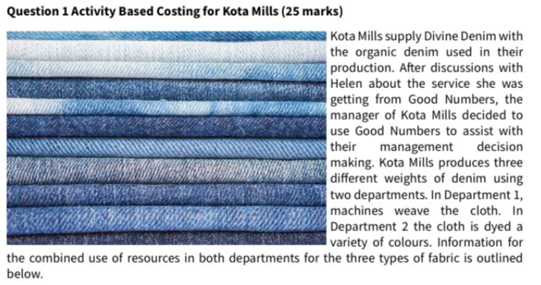 Activity Based Costing for Kota Mills
